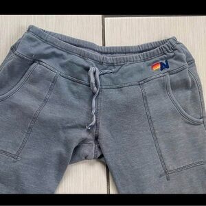 Women’s gray cotton sweat pants by Aviator Nation size medium size